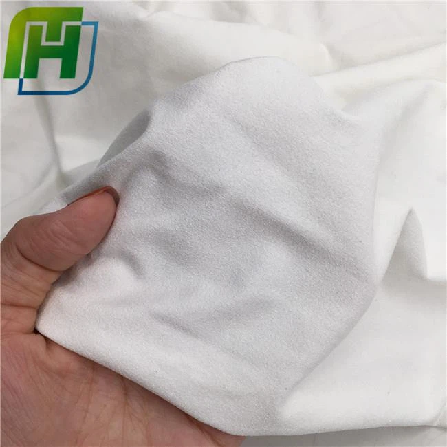 white color stretch suede fabric  (3)