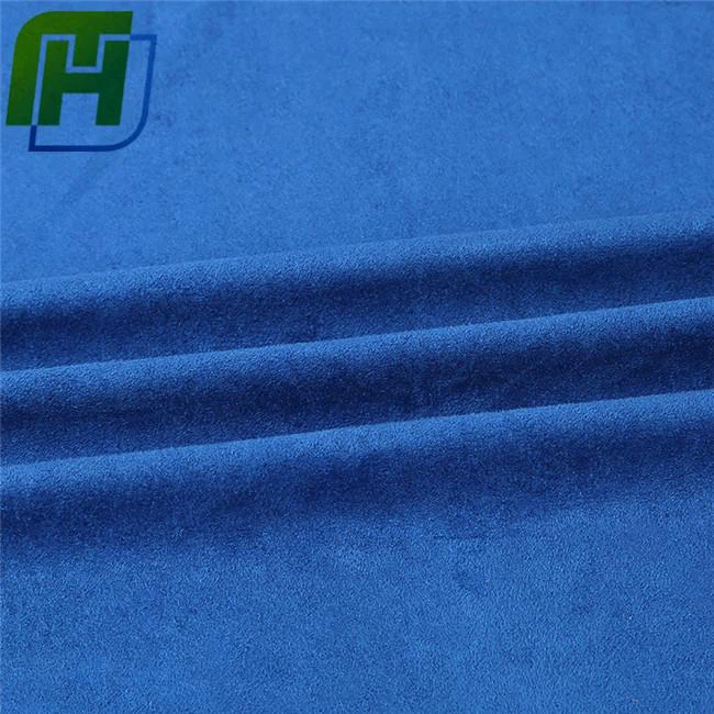 Blue faux suede fabric (2)