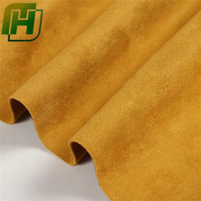 brown color scuba suede fabric 