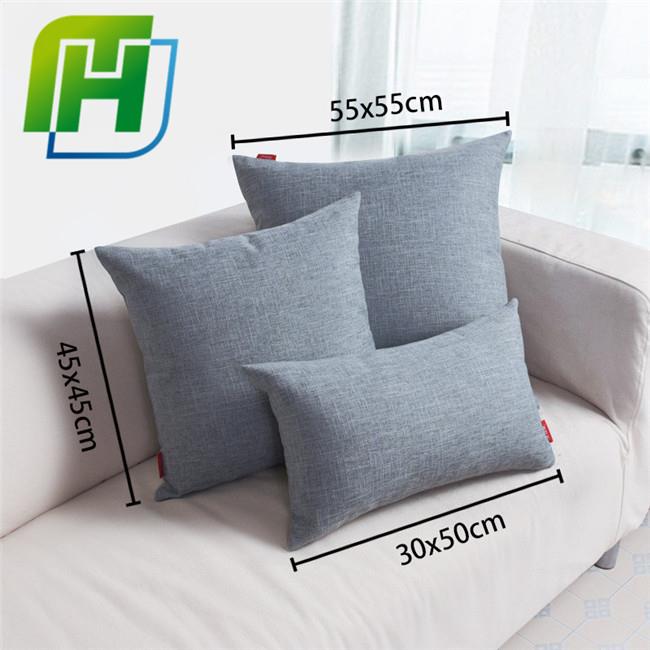 Grey washed linen cushion