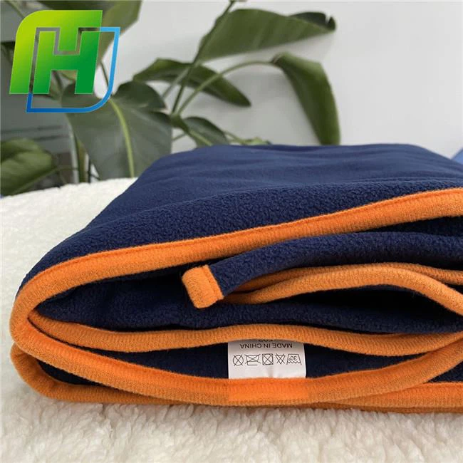 orange edge and navy polar fleece blanket orange edge and navy polar fleece blanket
