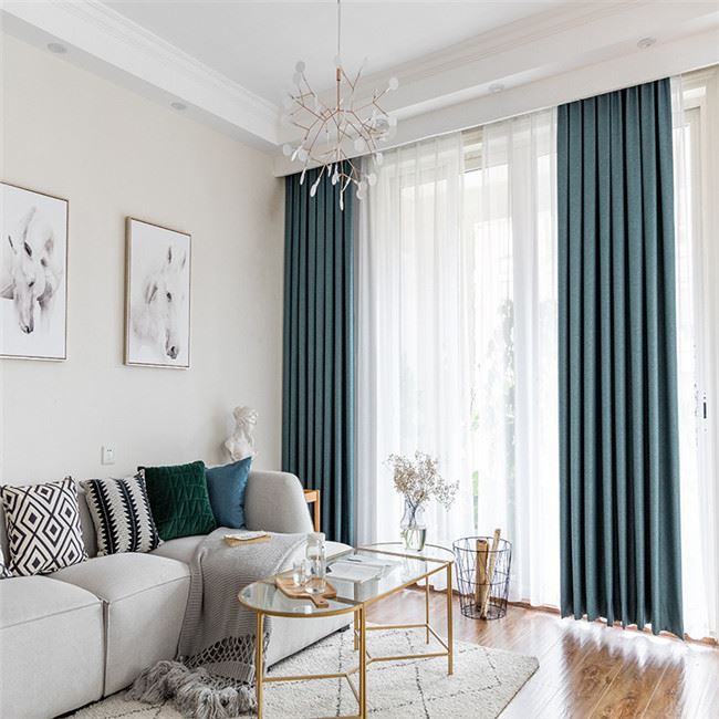 finished curtain with island hemp fabric