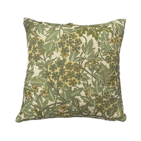 Leaf Printed Linen Cushion