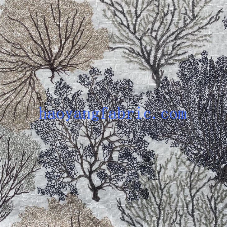 Printed upholstery fabric