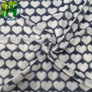 Heart Cutting Flannel Fleece Fabric
