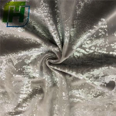 Luxurious Sliver Print Velvet Fabric