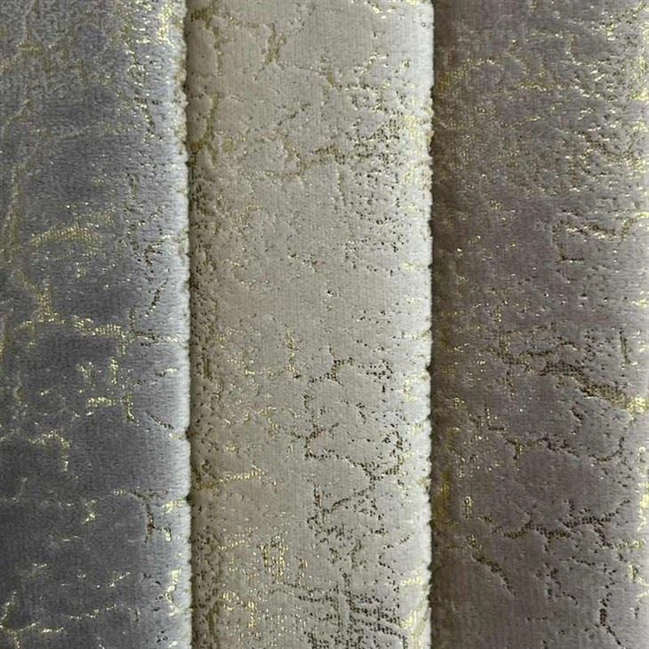 Gold Foil Printing Upholstery Fabric