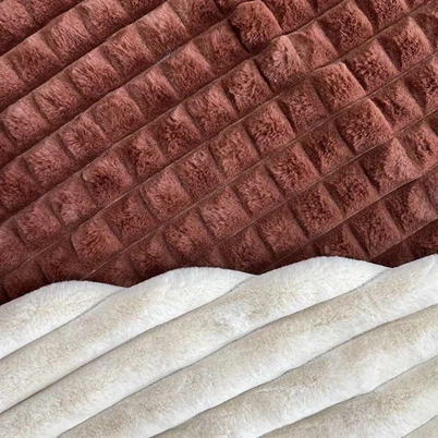 Square Rabbit Faux fur Fabric