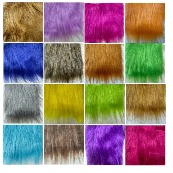 Faux Fake Fur Solid Shaggy Long Pile Fabric