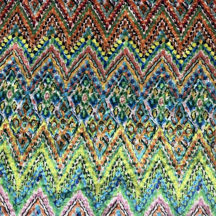 Print Stretch Velvet Fabric