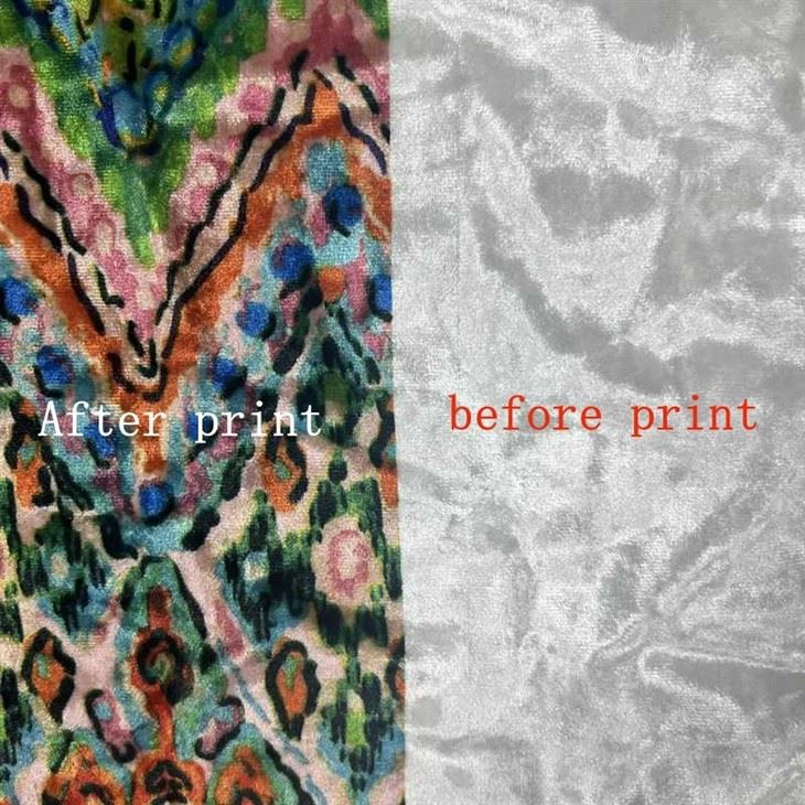 Print Stretch Velvet Fabric