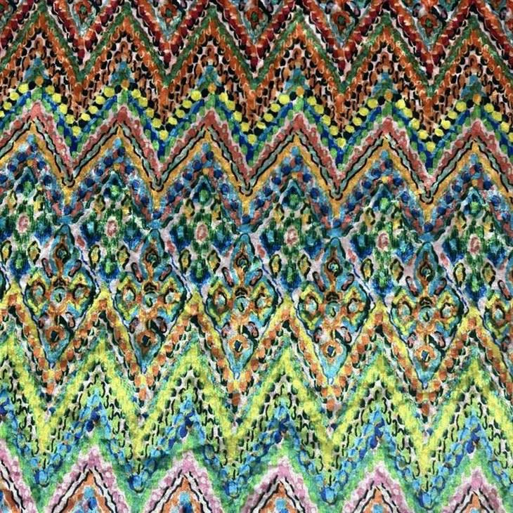 Print Stretch Velvet Fabric