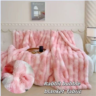 Rabbit Faux fur Fabric For Winter Blanket